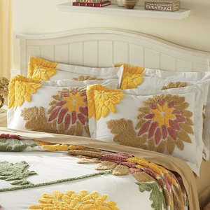 Autumn Garden Chenille Sham, , large