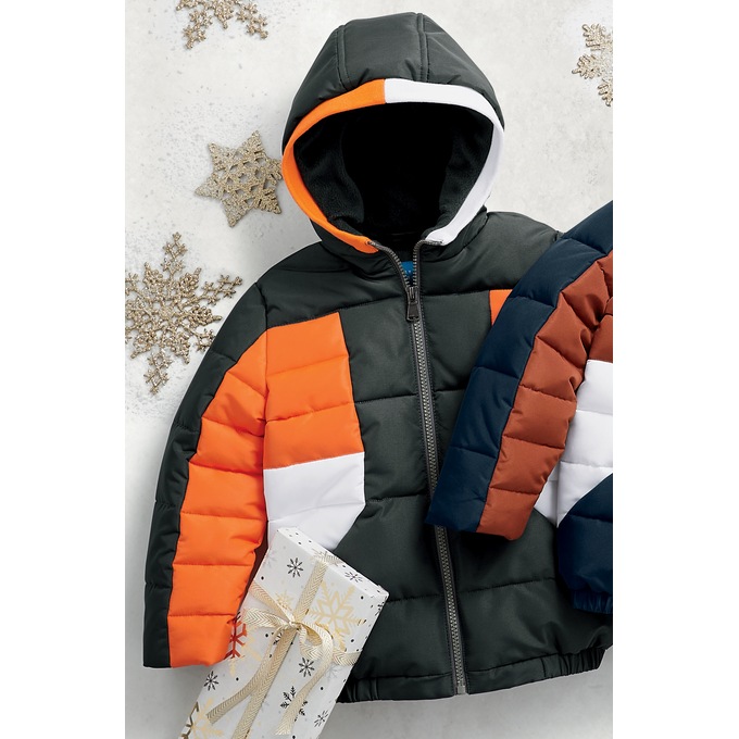Perry Ellis Boys&#39; Colorblock Puffer, , large