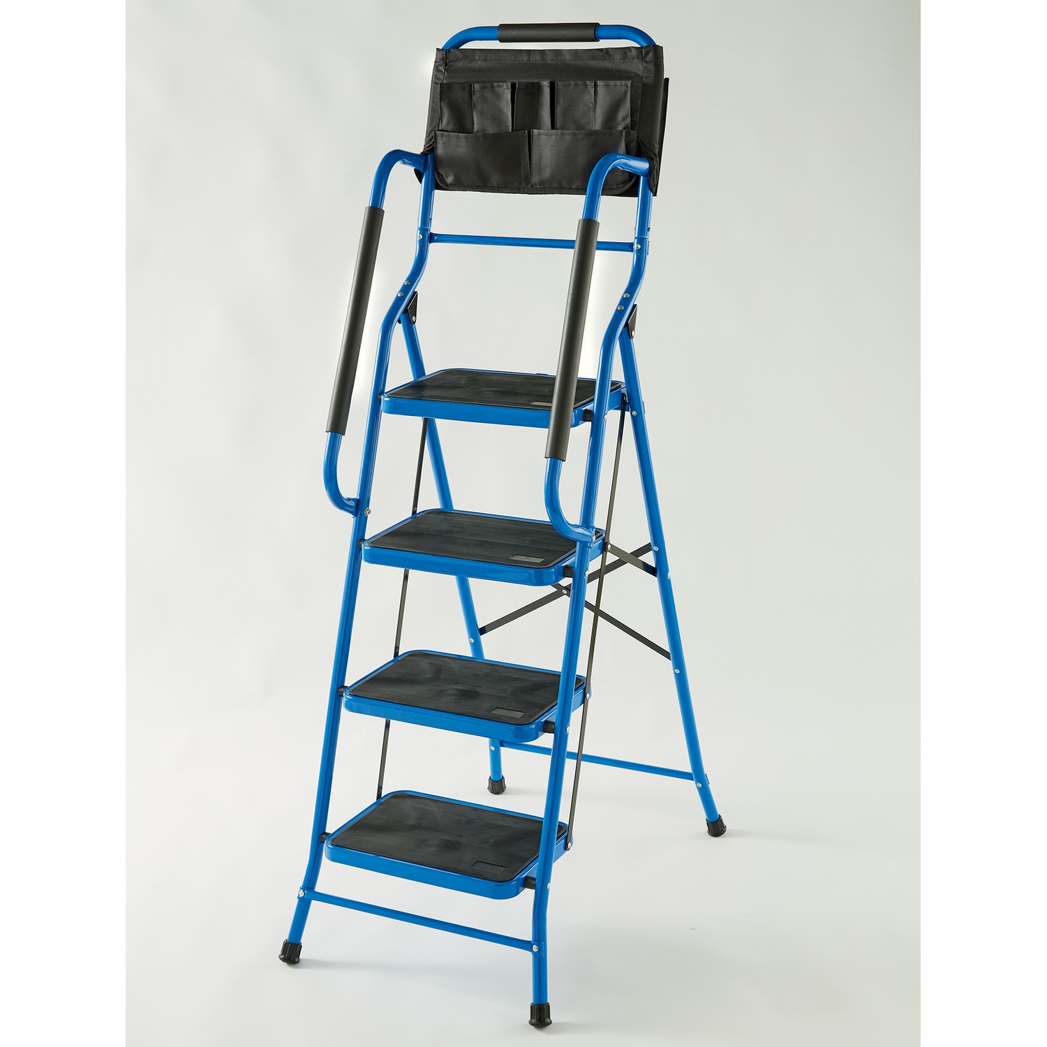 4-Step Safety Ladder with Tool Tote and Non-Slip Steps | Seventh