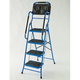 4-Step Safety Ladder with Tool Tote and Non-Slip Steps, , large