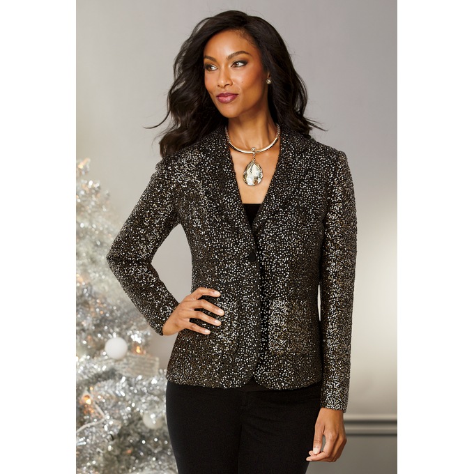 Sequin Blazer, , large