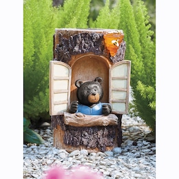 Solar Stump with Bear, , large