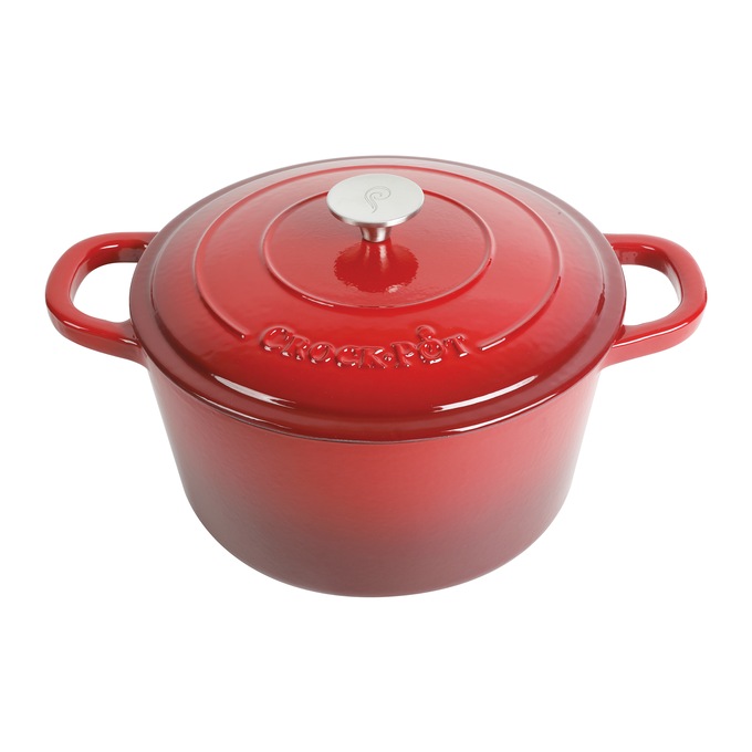 Crock Pot Artisan 7-qt. Enameled Cast Iron Round Dutch Oven with Lid, , large