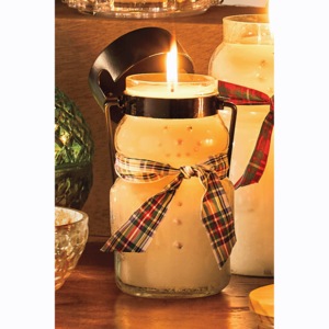 10-oz. Glass Snowman Candle, , large