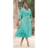 Elegant Fit-and-Flare Sparkling Jacket  Dress with 3/4 Sleeve, , large