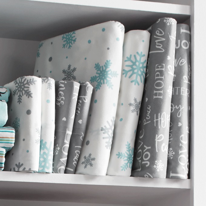Holiday Print 2-Pack Flannel Sheet Set, , large