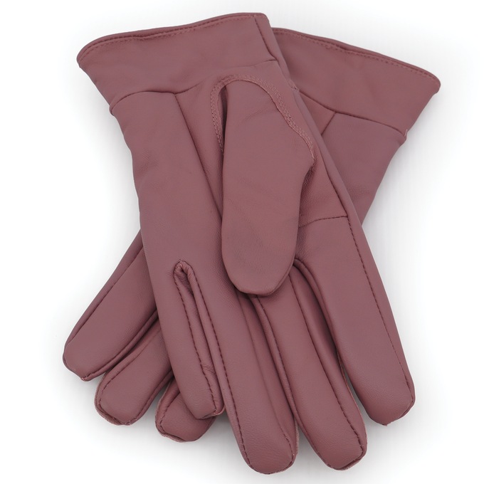 Women's Classic Leather Gloves, Rose, large