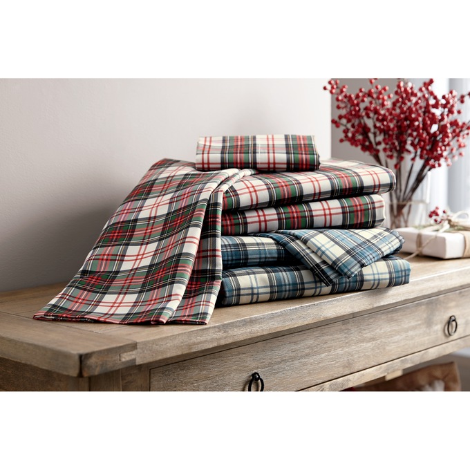 Tartan Plaid Microfiber Sheet Set, , large