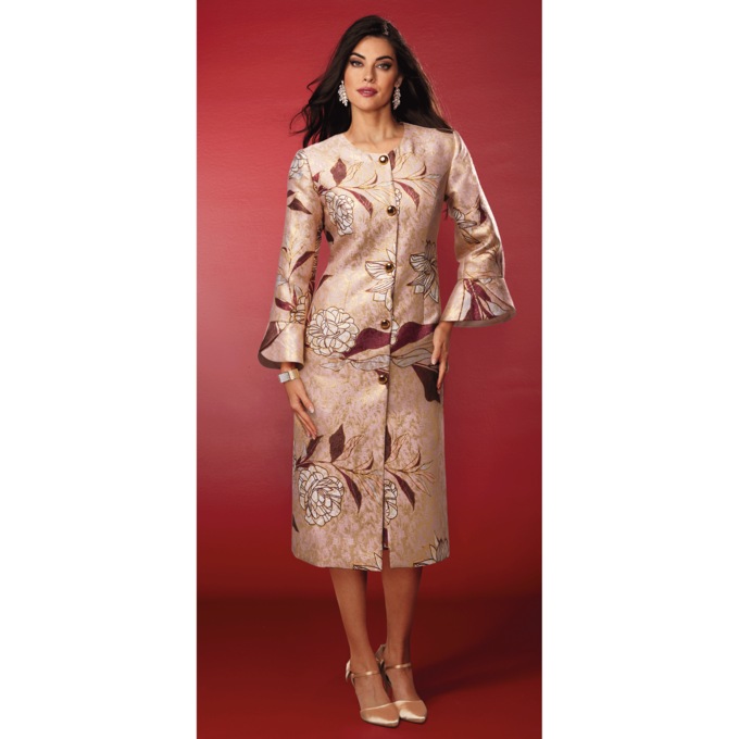 Regina Floral Jacket Dress, Pink/Multi, large