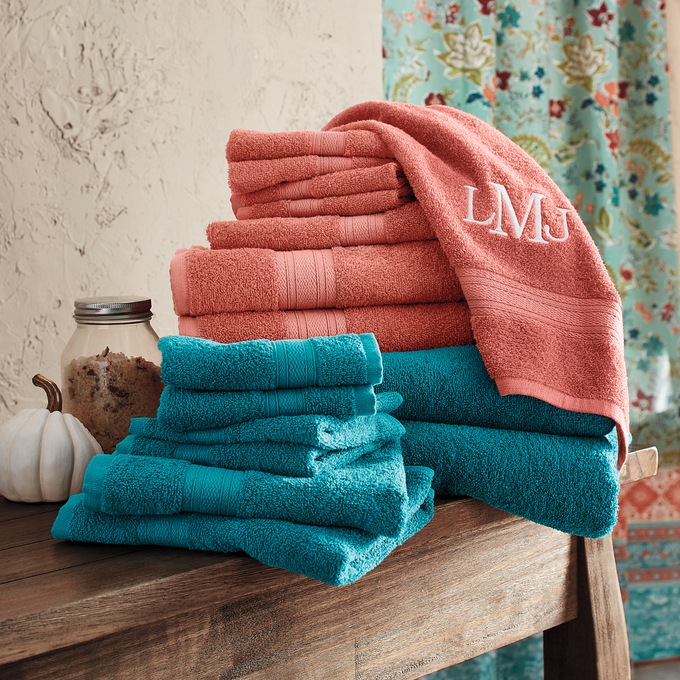 Color Connection Cotton Bath Towel Set, 8 Pieces, , large