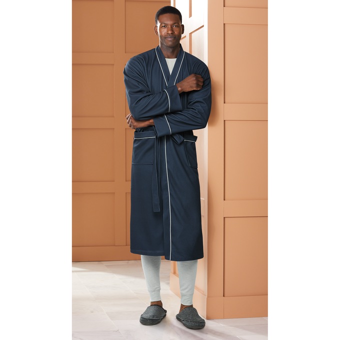 Waffle Knit Robe, , large