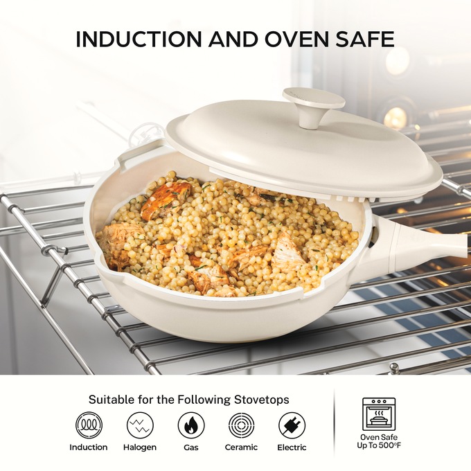 Granitestone 10" Zuka Pan, Cream, large