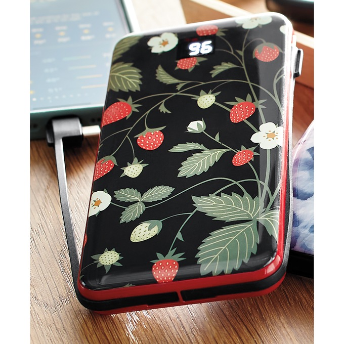Slim Power Bank with Cables, , large
