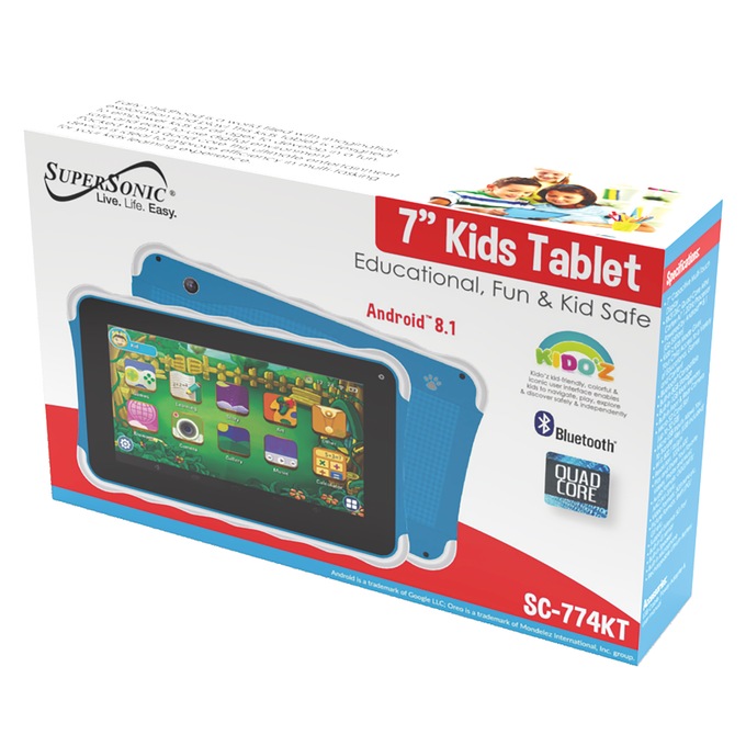 Supersonic 7" Kids’ Tablet, Blue, large