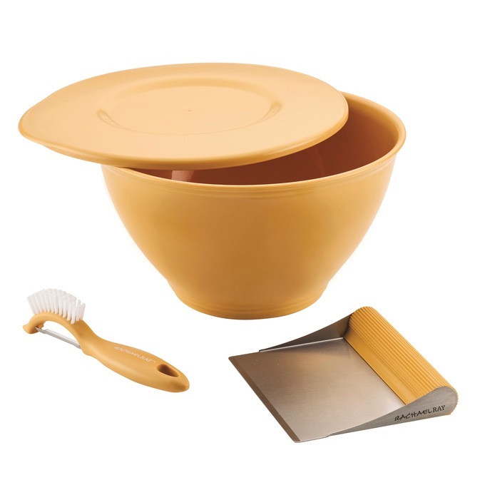 Rachael Ray Garbage Bowl Prep Set, Turmeric, large