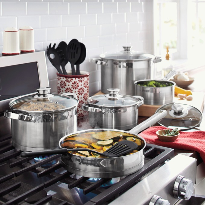 Ginny's 14-Piece Stainless Steel Cookware Set, , large