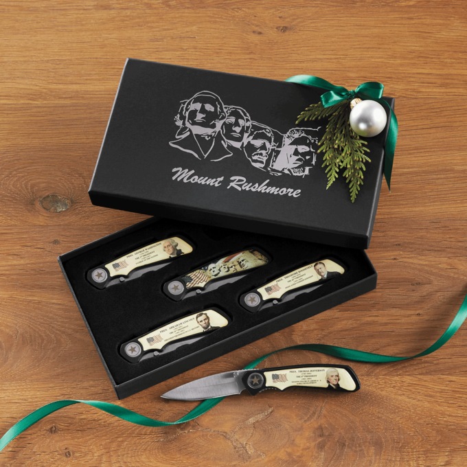 Set of 5 Mount Rushmore Knives in Gift Box, , large