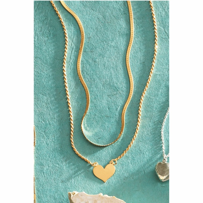 Double-Strand Heart Necklace, , large