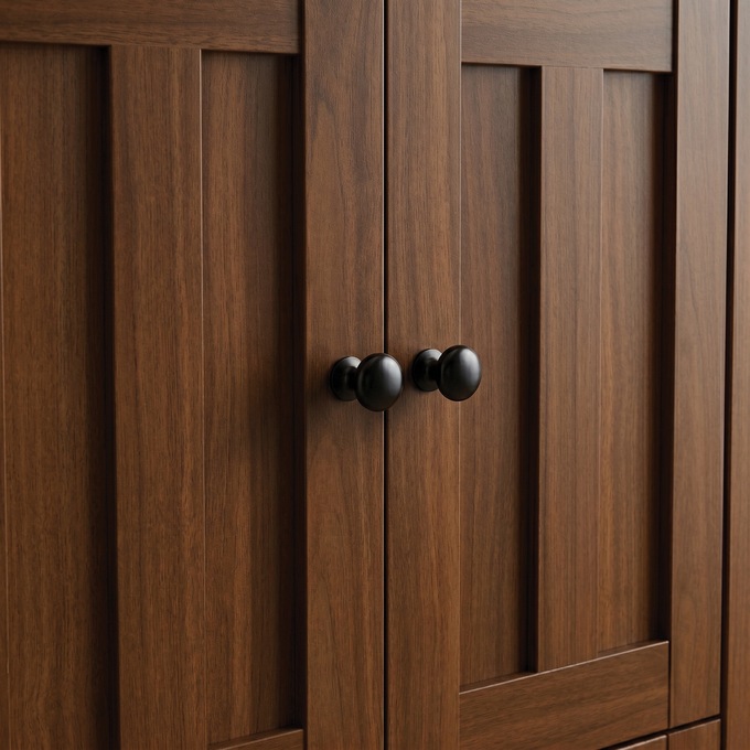 Katie Tall Cabinet with 8 Doors, Black Walnut, large