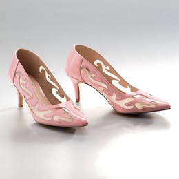 Midnight Velvet Swirl Cutout Pump, , large