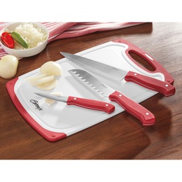 Ginny's 3-Piece Knife Set with Cutting Board, , large