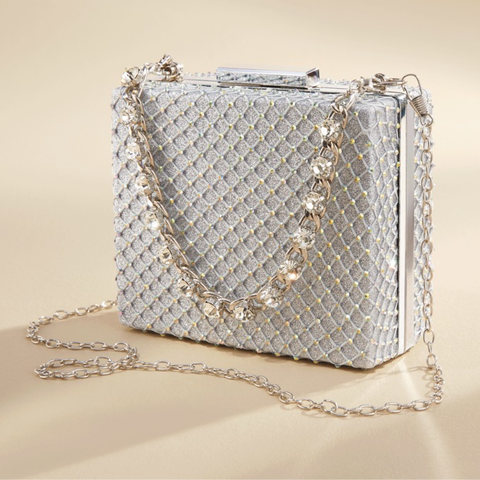Rhinestone Evening Bag, , large