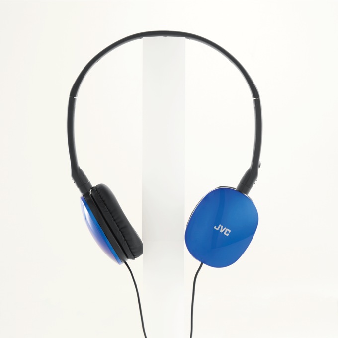 Jvc Lightweight Folding Wired Headphones, Blue, large