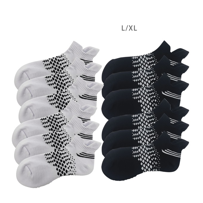 6-Pack Ankle Length Compression Socks, , large