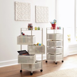 Square-Basket Rolling Organizer, , large