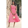 Elegant Fit-and-Flare Sparkling Jacket  Dress with 3/4 Sleeve, , large