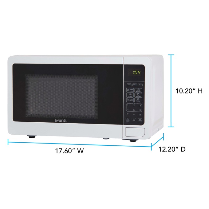 Avanti 0.7 cu. ft. Microwave, White, large