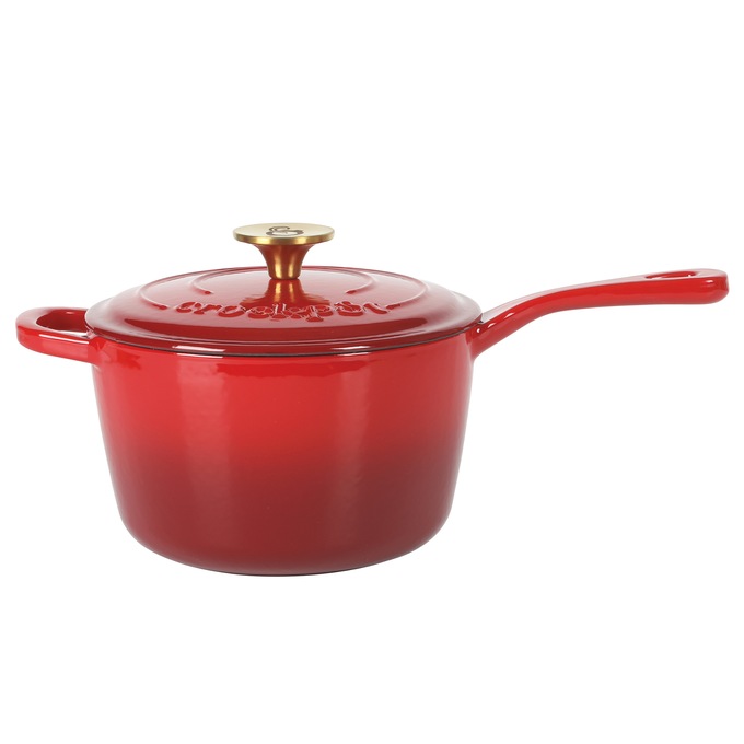 Crock Pot Artisan 3-qt. Enameled Cast Iron Saucepan with Lid, , large