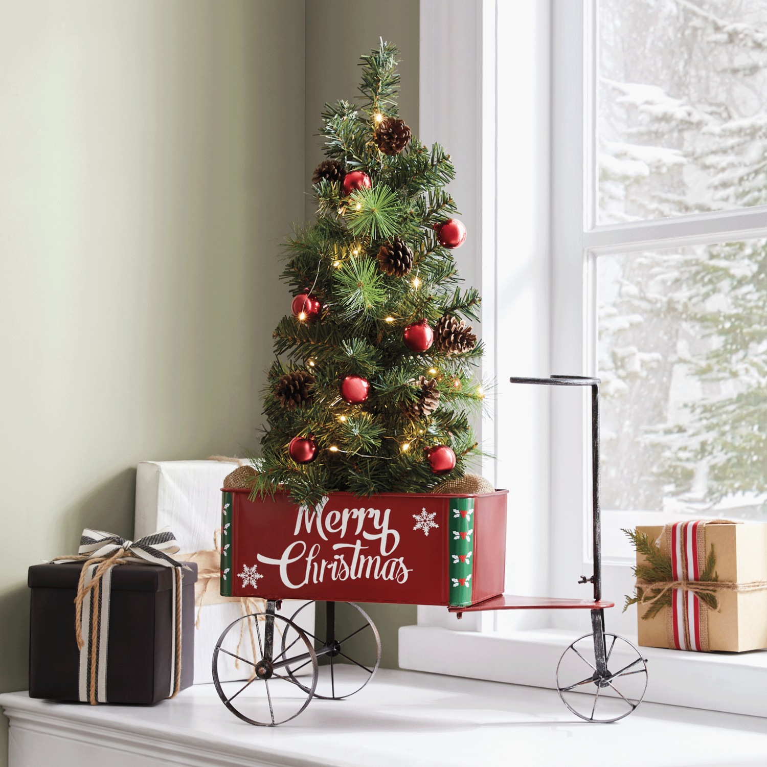 Merry Christmas Tricycle with Tree | Seventh Avenue