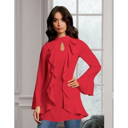 Rayanna Tunic, Red, large