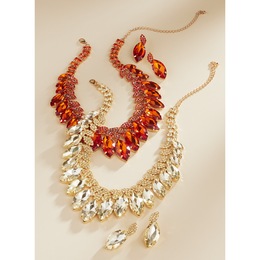Crystal Marquise Bib Necklace &amp; Earrings Set, , large