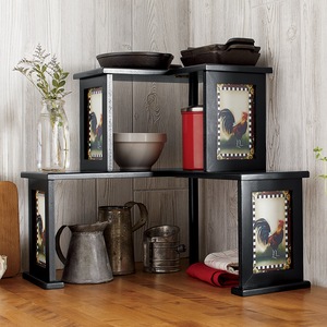 Fall Rooster Corner Shelf, , large