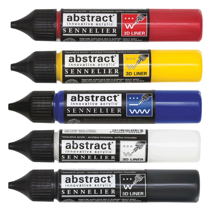 Sennelier Abstract Primary 5-Color Liner Set, , large