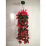 Solar Hanging Flower Light, Red, large