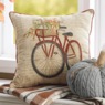 Fall Bicycle Accent Pillow, , large