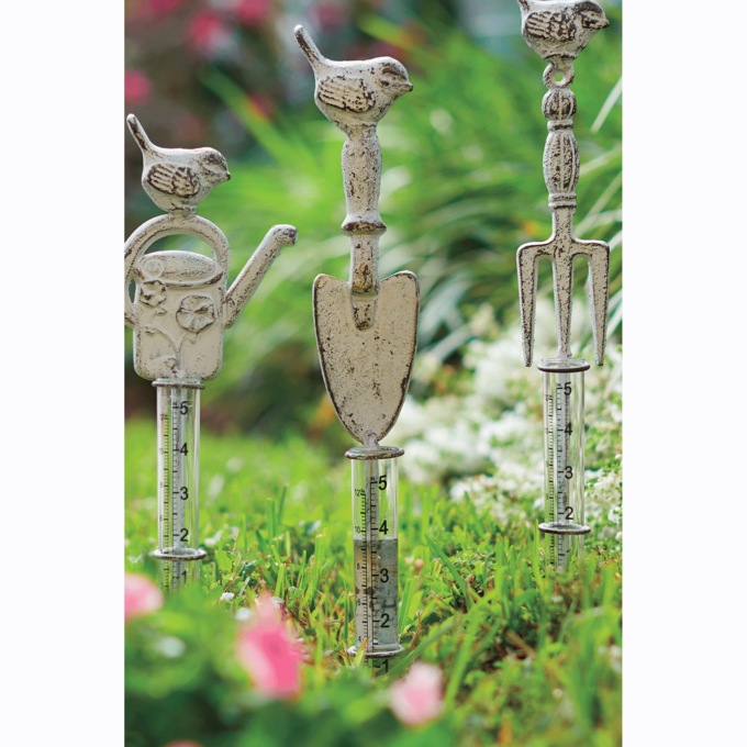 Garden Tool Rain Gauge Stake, , large