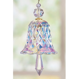 Iridescent Hanging Glass Bell, , large
