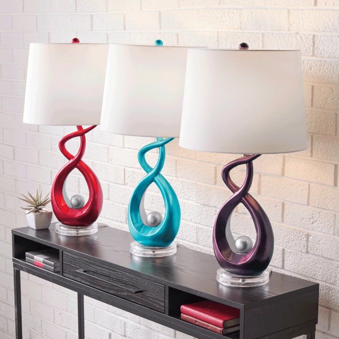 Sculptural Table Lamp, Red, large
