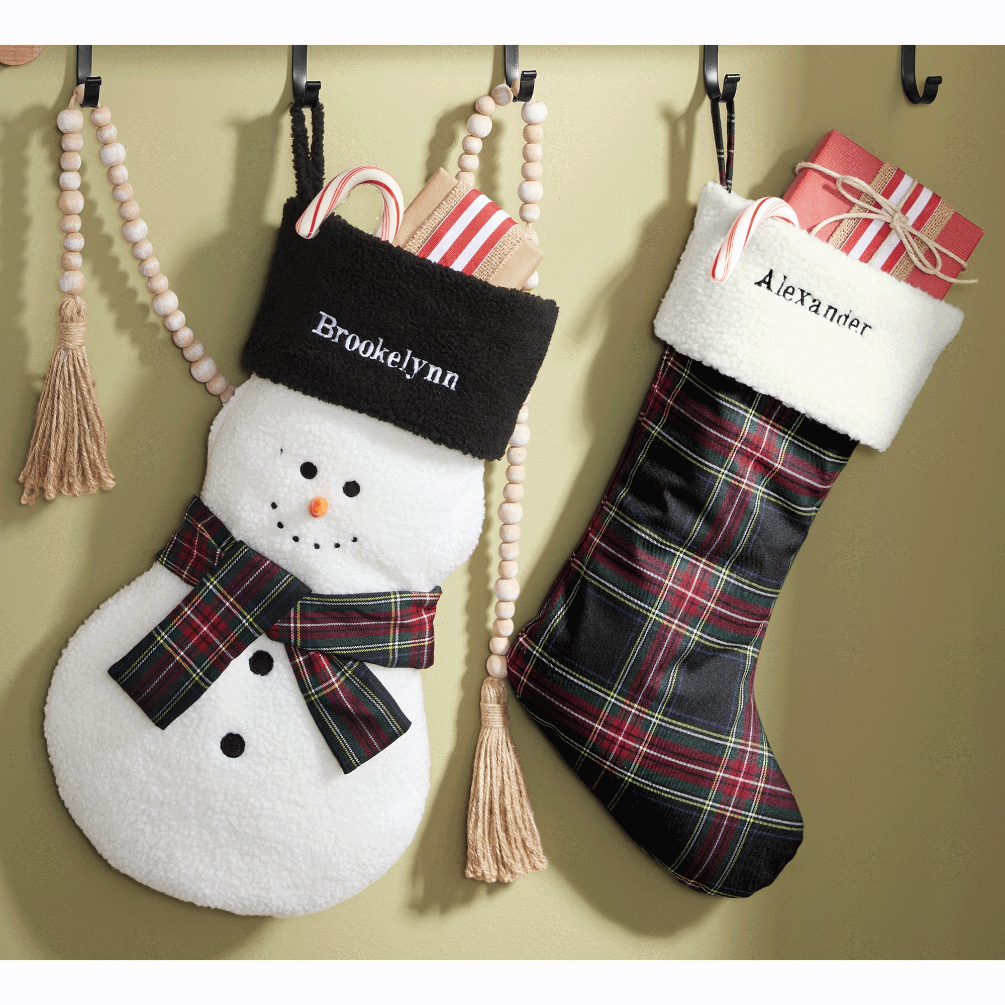 Sherpa Snowman Stocking, , large