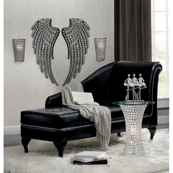 2-Piece Jeweled Wings Wall D&eacute;cor Set, Black, large