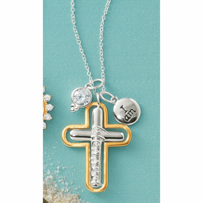 Two-Tone Sentiment Pendant, , large