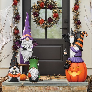 Set of 3 Large Halloween Gnomes &amp; Halloween Gnome Stack - Buy Both and Save, , large