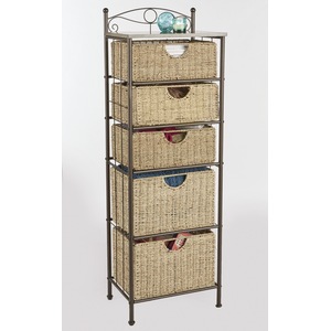 Scrollwork Tower Basket Storage, , large