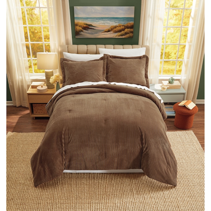 Color Connection Corduroy Down-Alternative Comforter Set, , large