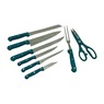 25-Piece Cutlery and Utensil Set, Teal, large