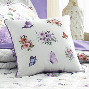 Butterfly Floral Accent Pillow, , large